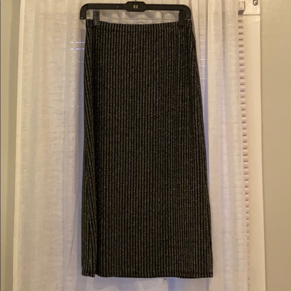 Reformation Val Skirt Shimmer + Stripe W/ Tags